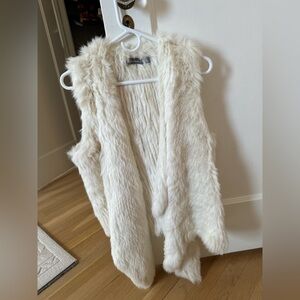 Rabbit fur vest - like new!
